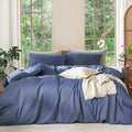 MooMee Bedding Duvet Cover Set 100% Washed Cotton Linen Like Textured by MOOMEE