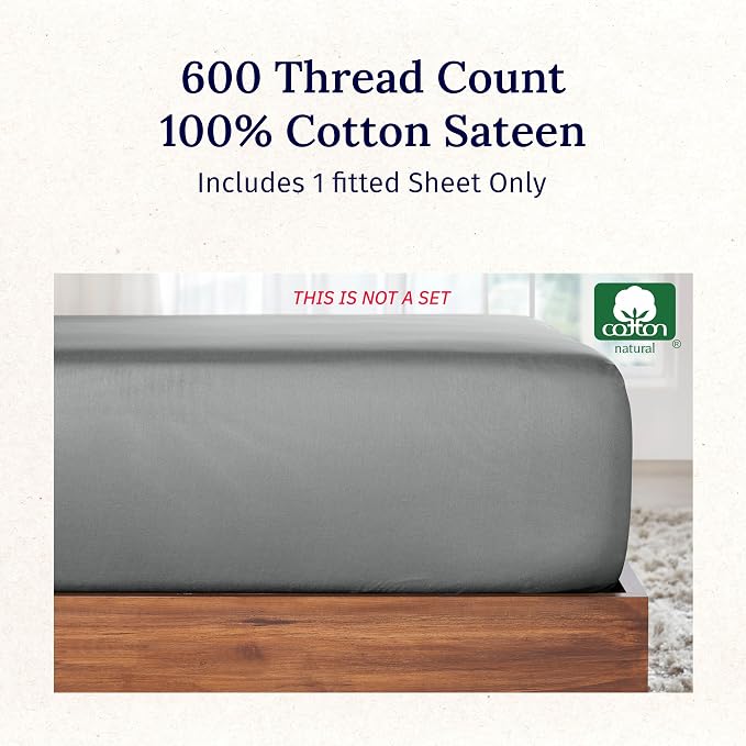 California Design Den Luxurious King Size Fitted Sheet Only - Image 4