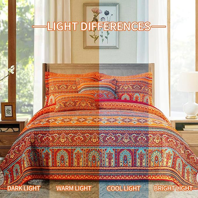 BEDIFANY Cotton Quilts Queen Size Set - Image 6
