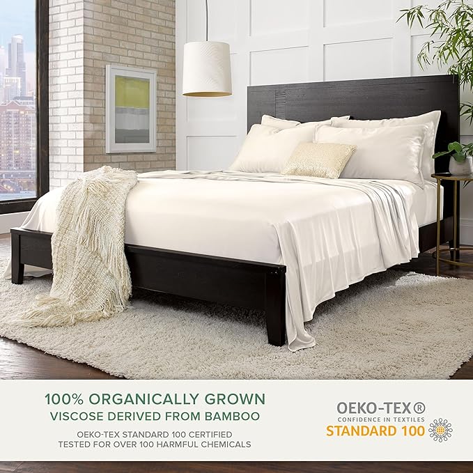 Queen Pillowcases by Pure Bamboo, Genuine 100% Organic Viscose Derived from - Image 3