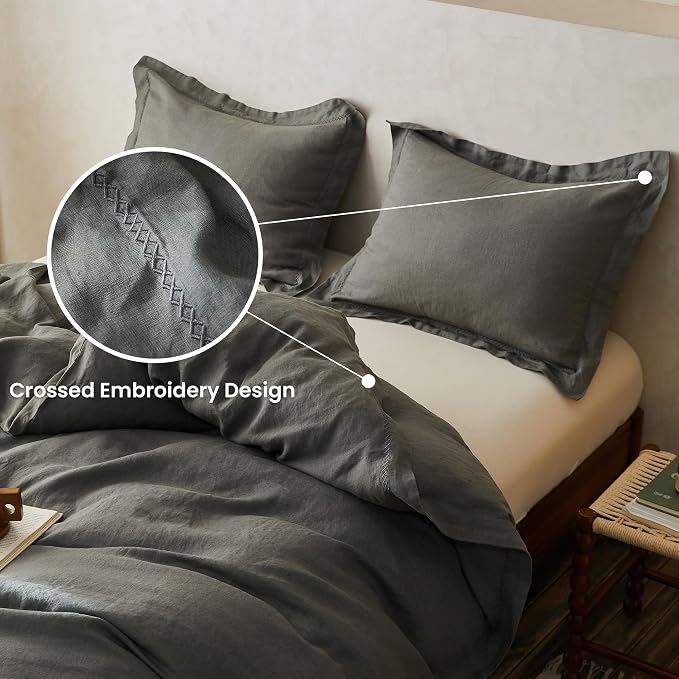 Simple&Opulence 100% Linen Duvet Cover Set - Image 4