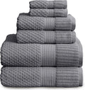 NY Loft 100% Cotton Towel Set 6 Piece | Super Soft & Absorbent Quick-Dry 2 Bath by NYLoft