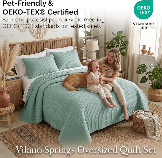 Southshore Fine Living, Inc. Oversized King Quilt Bedding Set, Soft Microfiber - Image 5