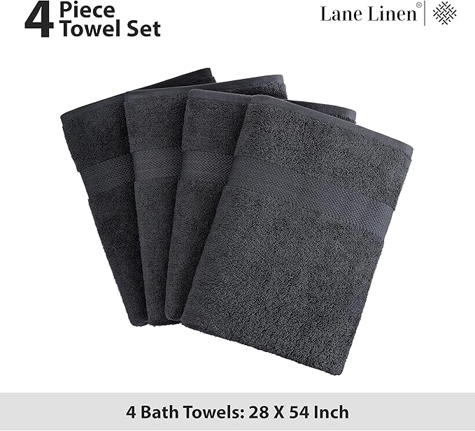 LANE LINEN Bath Towels 4 Pack - Image 5
