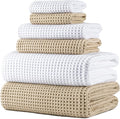 POLYTE 430 GSM Microfiber Quick Dry Lint Free Oversize Bath Towel Set, 6 Piece by Polyte