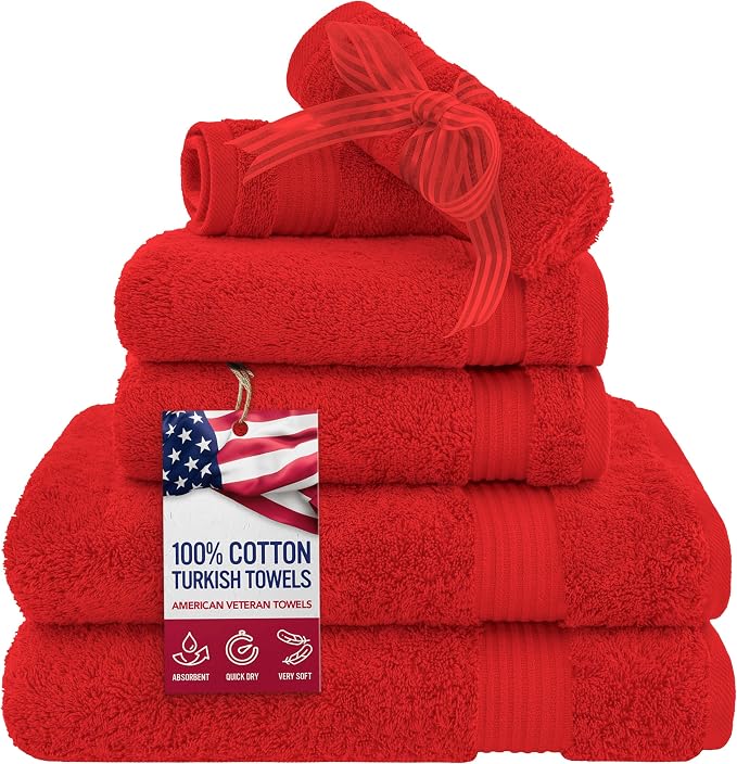 American Veteran Towel, 6 Piece Towel Set by AmericanVeteranTowel