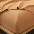 MooMee Fitted Bottom Sheet Only 100% Washed Cotton Linen Like Textured by MOOMEE