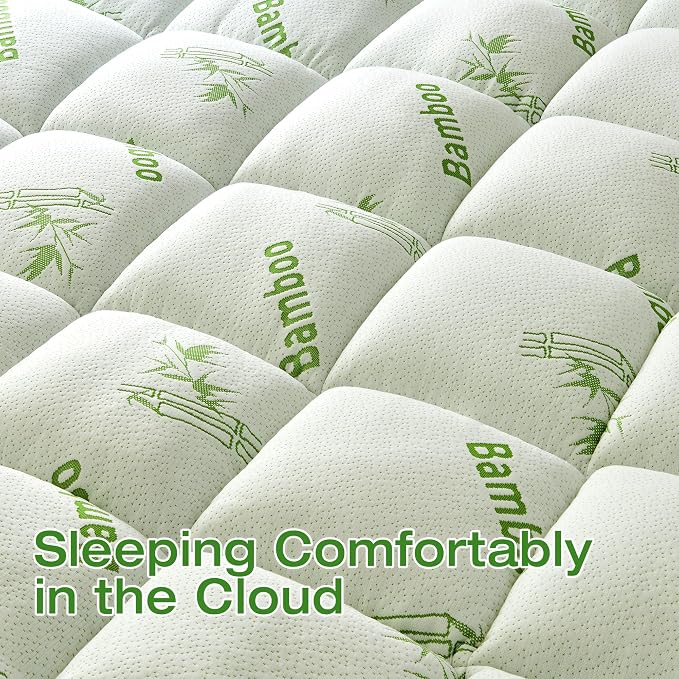 Mattress Topper Twin XL Size Viscose Derived from Bamboo, Thick Soft Pillow Top - Image 8