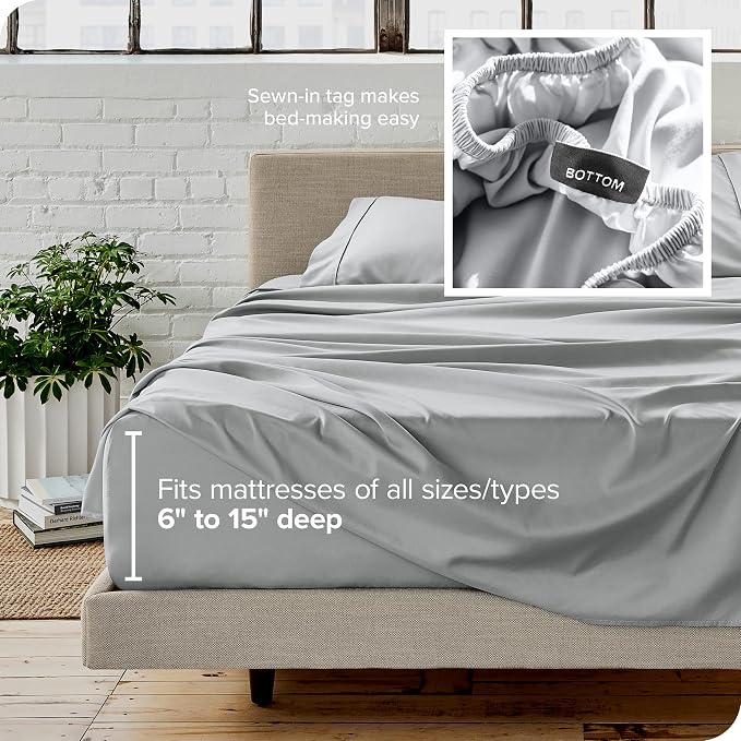 Bare Home Split King Sheet Set - Image 6