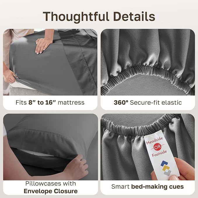 California Design Den 6-Pc King Size Sheet Set - Image 5