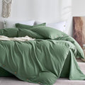 JELLYMONI 100% Washed Cotton Duvet Cover Queen – Soft, Breathable Linen-Look by JELLYMONI