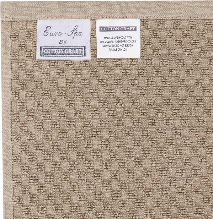 COTTON CRAFT Waffle 6 Piece Towel Set - Image 8