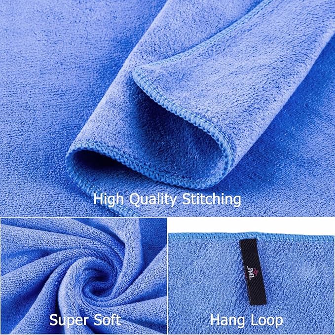 JML Microfiber Bath Towels Set, Fast Drying, 6 Pack - Image 3