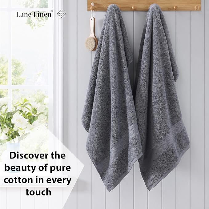 LANE LINEN 4 Pack Bath Towels Set - Image 3