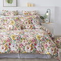 FADFAY Garden Floral Bedding Set Queen 100% Cotton 600 TC Shabby Vintage Duvet by CottonWorldSweetDream