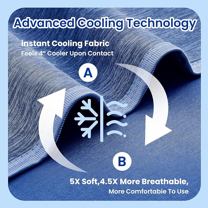 Topcee Cooling Blanket for Night Sweats Absorbs Heat to Keep Adults Cool on - Image 5