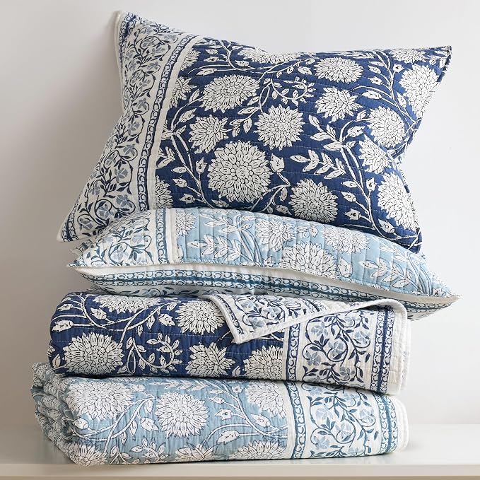 Levtex Home Adare Denim Reversible Full/Queen Quilt Set - Image 7