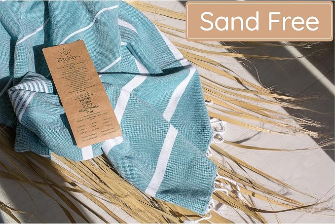 Premium Turkish Beach Towel – Lightweight, Quick Dry Beach Towel, 100% Cotton – - Image 3