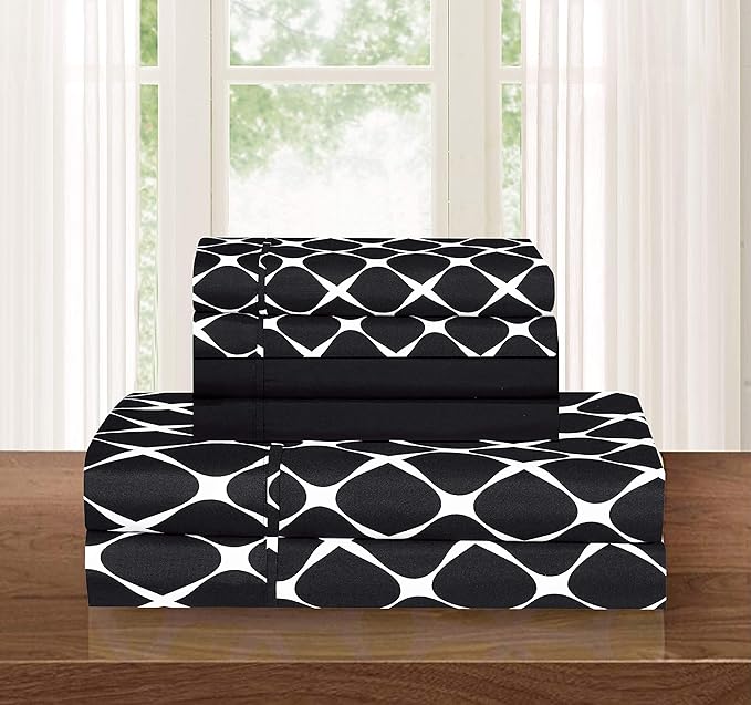 Elegant Comfort Luxury Softest and Coziest 6-Piece Bed Sheet Set, Wrinkle by ELEGANTCOMFORT