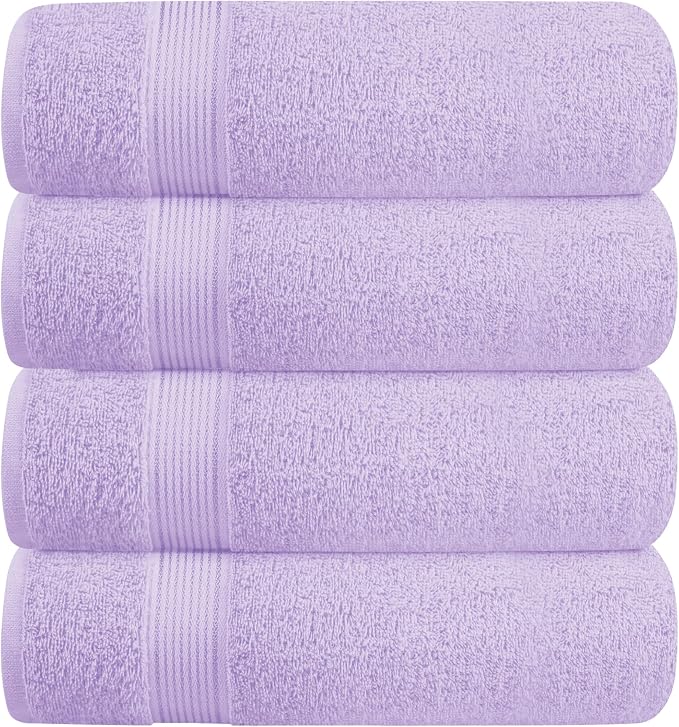 BELZZI Home Ultra Soft 4 Pack Oversized Bath Towel Set 27x54, Cotton Compact by Unknown