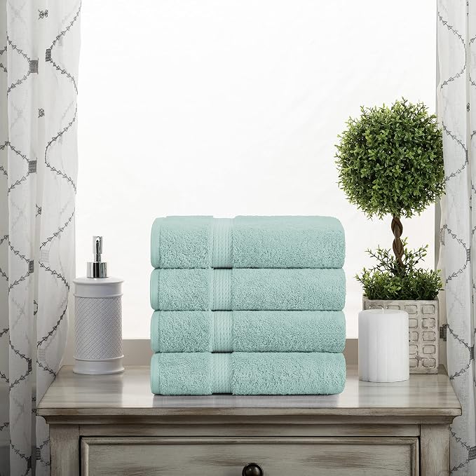 SUPERIOR Egyptian Cotton Pile Hand Towel Set of 4, Ultra Soft Luxury Towels - Image 2