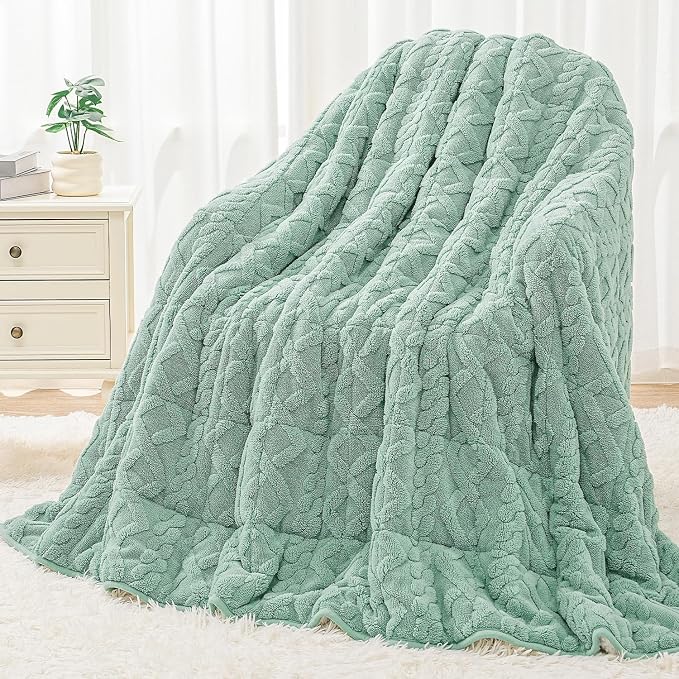 Wemore Weighted Blanket for Adults Twin Size 12 lbs, Dual Sided Soft Fuzzy by WemoreDirect