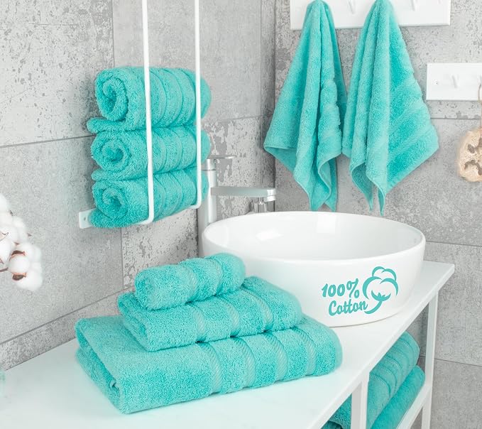 American Soft Linen Luxury 6 Piece Towel Set, 2 Bath Towels 2 Hand Towel 2 - Image 2