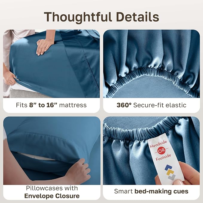 California Design Den 6-Pc King Size Sheet Set - Image 5