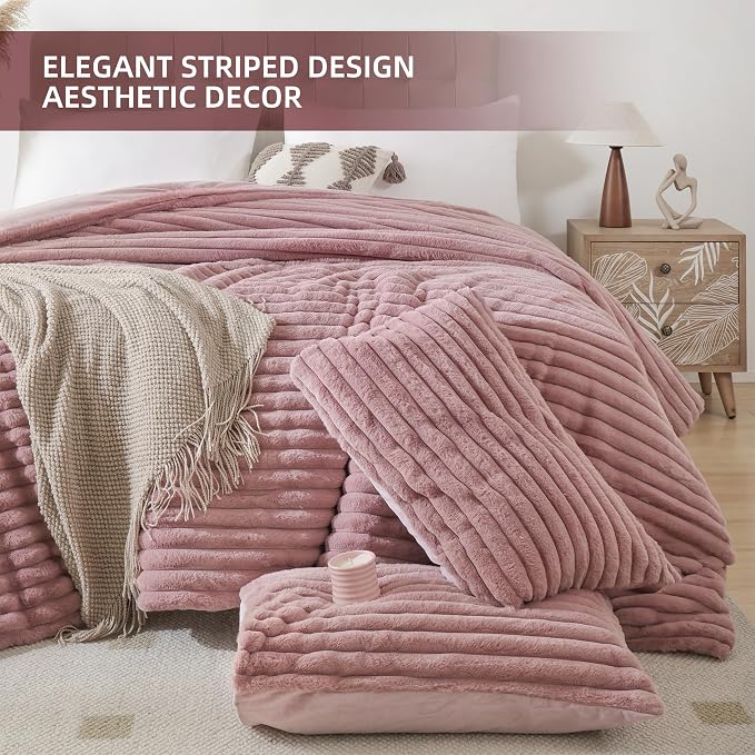 Smoofy Fluffy King Size Comforter Set 3 Pieces - Image 3