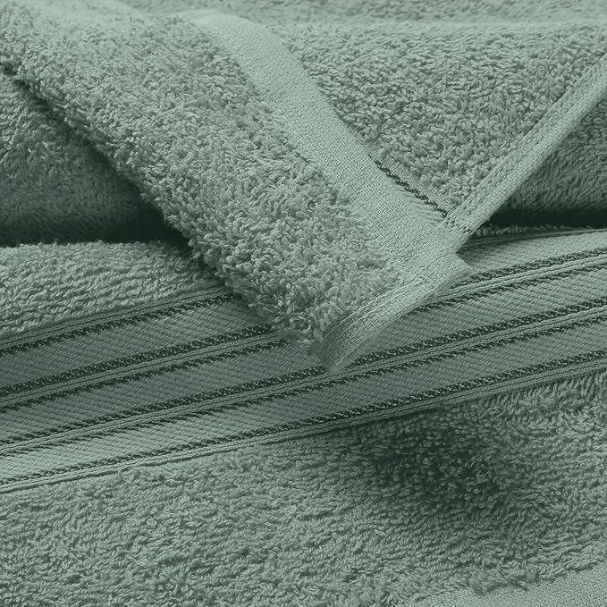 BOUTIQUO Ultra Soft 3 Pack Cotton Towel Set, Contains a Bath Towels 28x55 inch - Image 2