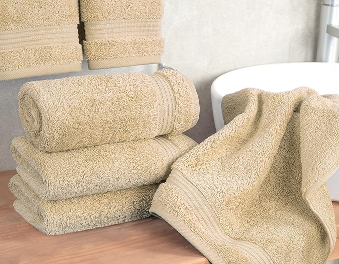 Cotton Paradise Hand Towels for Bathroom, 100% Cotton Turkish 4 Piece Hand - Image 2