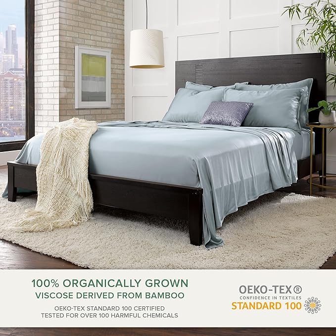 Queen Pillowcases by Pure Bamboo, Genuine 100% Organic Viscose Derived from - Image 3