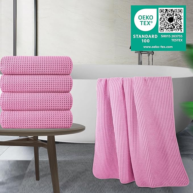 POLYTE 430 GSM Microfiber Oversize Quick Dry Lint Free Bath Towel, 60 x 30 in - Image 2