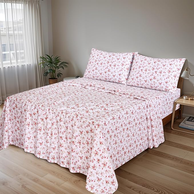 RUVANTI 100% Cotton Sheets – California King Percale Bedding, Cooling & - Image 2