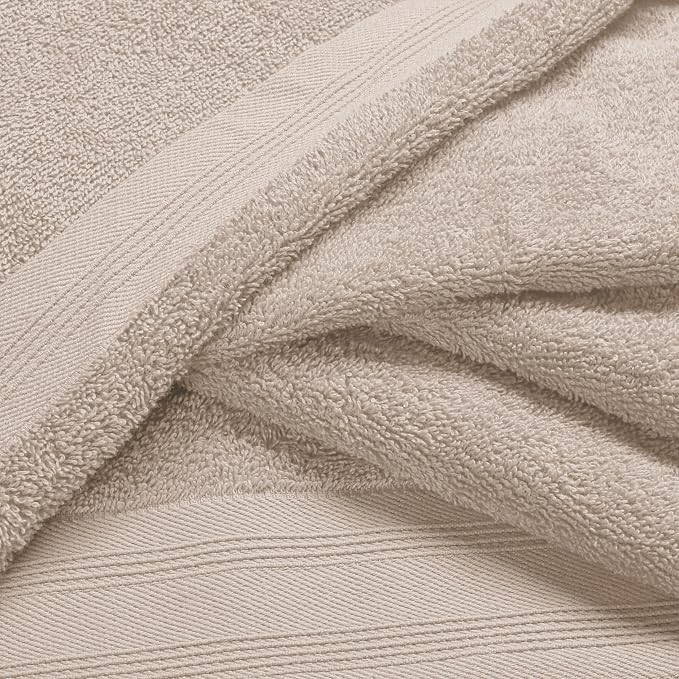 Ultra Soft 6 Pack Cotton Towel Set, Contains 2 Bath Towels 28x55 inch, 2 Hand - Image 2