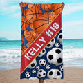 Personalized Beach Towel With Name, Custom Beach Towel with Text, Customized by JML
