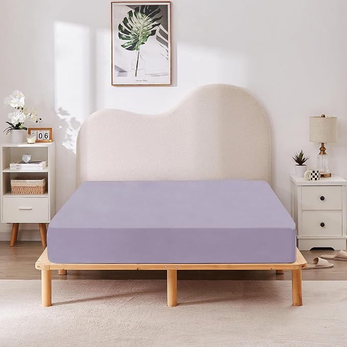 HBHLFZ Queen Fitted Sheet Only, Soft Breathable Bottom Sheet - Image 6