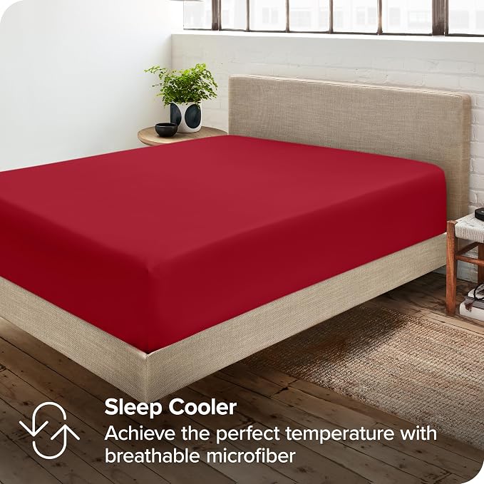Bare Home 2-Pack Fitted Bottom Sheets Twin XL - Image 6