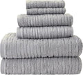 SKL Home CloudSoft 100% Cotton Luxury 6-Piece Towel Set, 600 GSM, Ultra Plush & by SKLHomebySaturdayKnightLtd