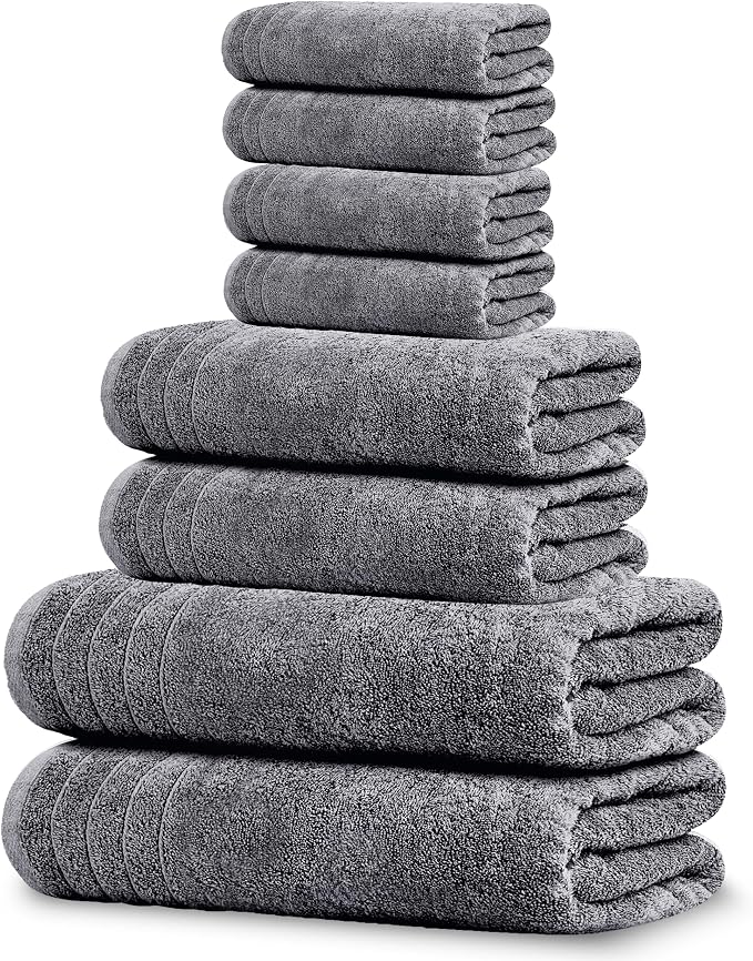 Tens Towels Pack of 8 Towels Set, 2 Extra Large Bath, 2 Hand, 4 Washcloths by TensTowels