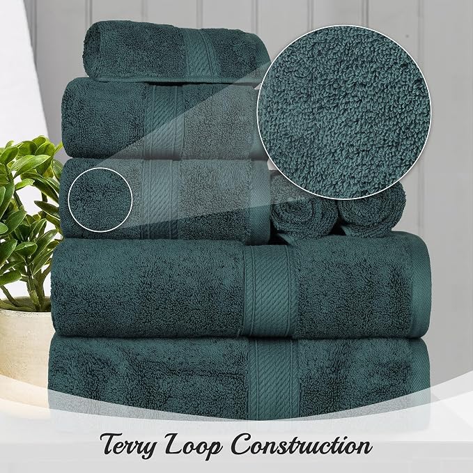 SUPERIOR Egyptian Cotton Pile Bath Sheet Set of 2, Ultra Soft Luxury Towels - Image 3