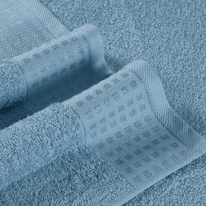 GLAMBURG 100% Cotton Ultra Soft 6 Pack Towel Set, Contains 2 Bath Towels 28x55 - Image 2