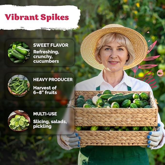 KVITER 50 Muncher Cucumber Seeds – Burpless & Seedless Cucumber Organic - Image 4
