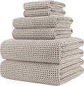 POLYTE 430 GSM Microfiber Quick Dry Lint Free Oversize Bath Towel Set, 6 Piece by Polyte