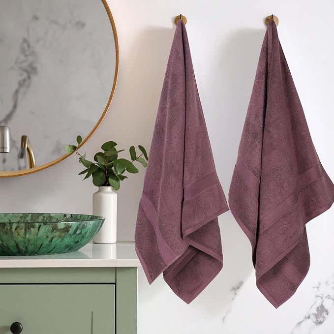 SUPERIOR Egyptian Cotton Pile Bath Towel Set of 2, Ultra Soft Luxury Towels - Image 2