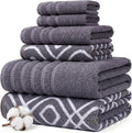 Modern Threads Classic Diamond 6-Piece 100% Cotton Towel Set – Yarn Dyed by ModernThreads