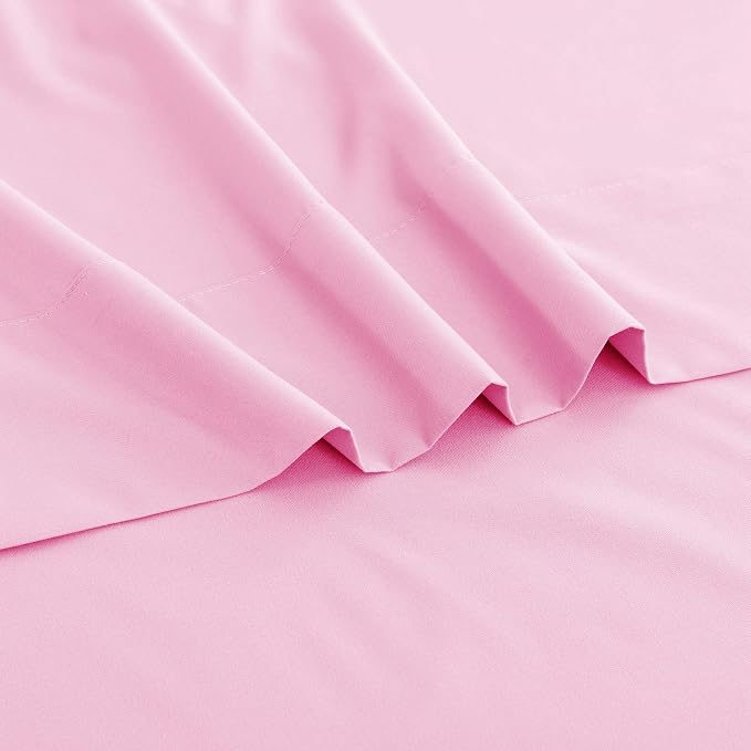 Sfoothome Bedding Flat Sheet, King Pink Top Sheet - Image 3