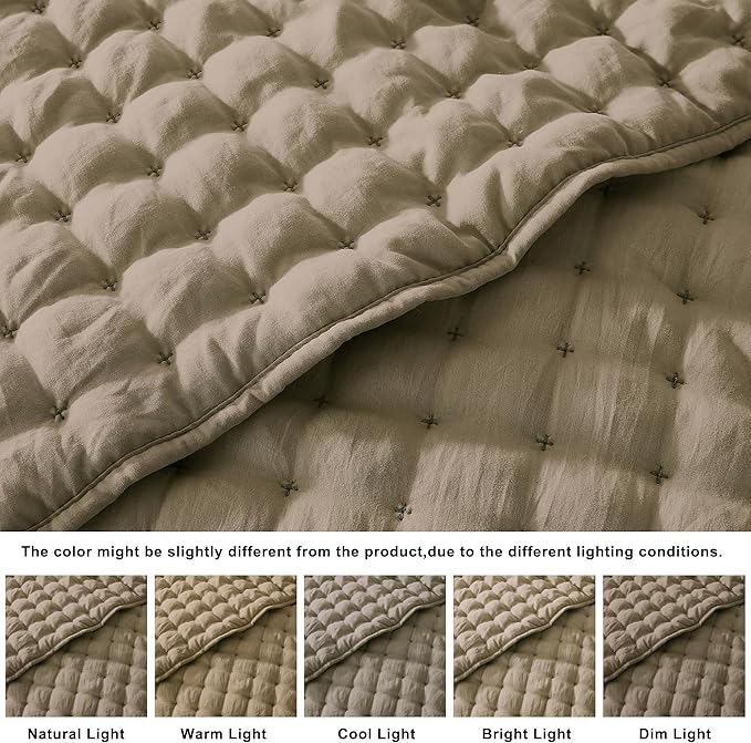 WDCOZY California Oversized Cal King Size Quilt Bedding Sets - Image 2