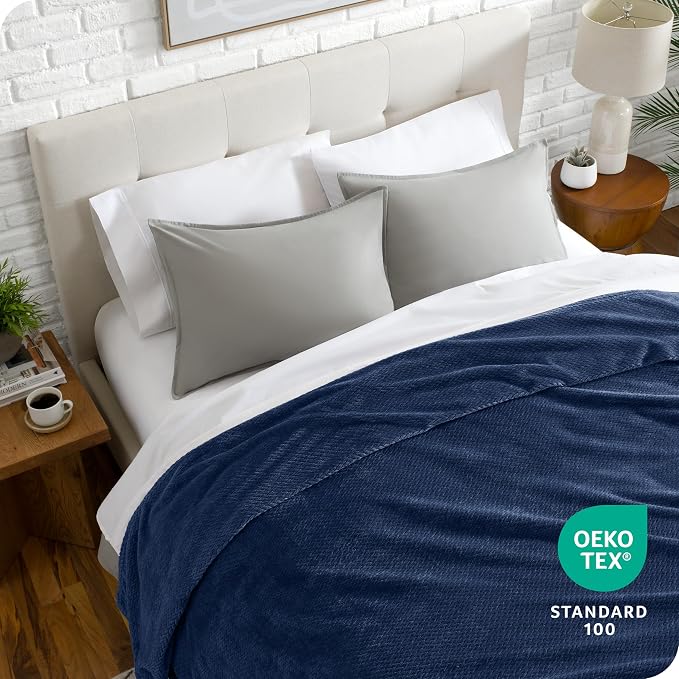 Bare Home Textured Fleece Blanket - Image 5