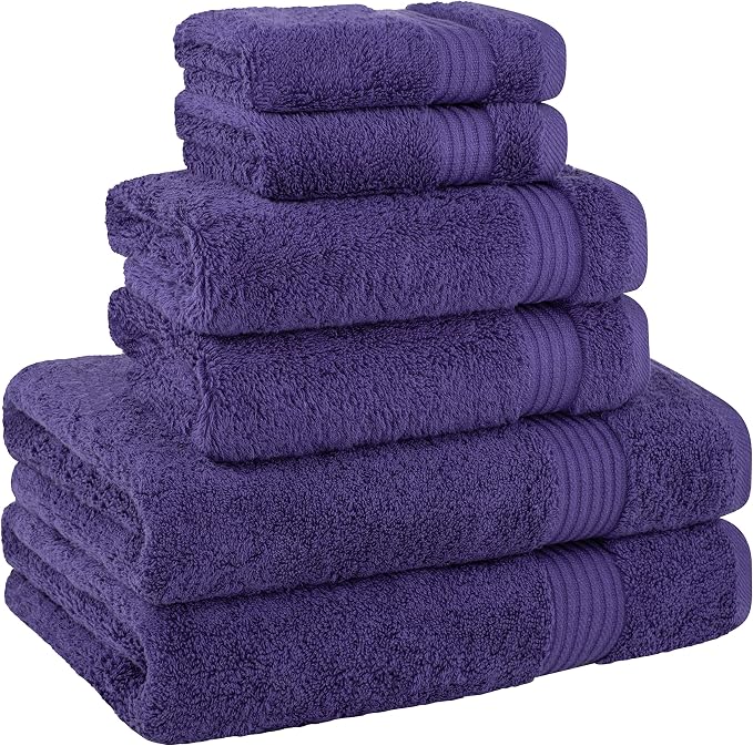 Cotton Paradise 6 Piece Towel Set, 100% Cotton Soft Absorbent Turkish Towels - Image 5